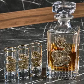 Vodka set "Snake. Timeless" for 3 people, in a box